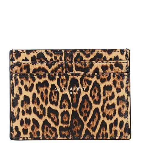 porte carte yves saint laurent leopard|Saint Laurent Wallets & Cardholders for Men.